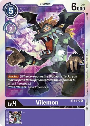 Vilemon [BT2-072] (Event Pack 1) [Release Special Booster Promos] - Trinity Hobby