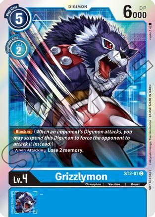 Grizzlymon [ST2-07] (Event Pack 1) [Starter Deck: Cocytus Blue Promos] - Trinity Hobby