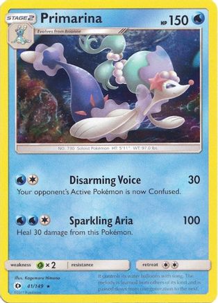 Primarina (Water Web Holo) - (041/149) Holofoil [Miscellaneous Cards & Products]