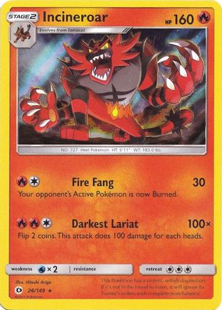 Incineroar (Water Web Holo) - (026/149) Holofoil [Miscellaneous Cards & Products]