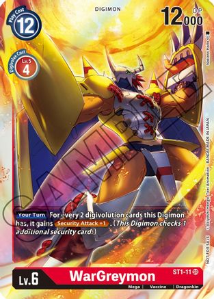 WarGreymon [ST1-11] (Event Pack) [Starter Deck: Gaia Red Promos] - Trinity Hobby
