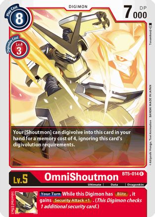 OmniShoutmon [BT5-014] [Battle of Omni] - Trinity Hobby