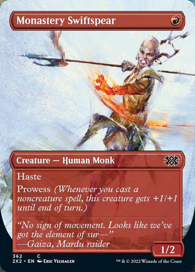 Monastery Swiftspear (Borderless Alternate Art) [Double Masters 2022] - Trinity Hobby
