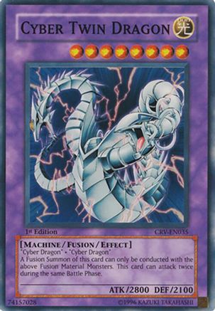 Cyber Twin Dragon [CRV-EN035] - Cybernetic Revolution 1st Edition - Super Rare - Trinity Hobby
