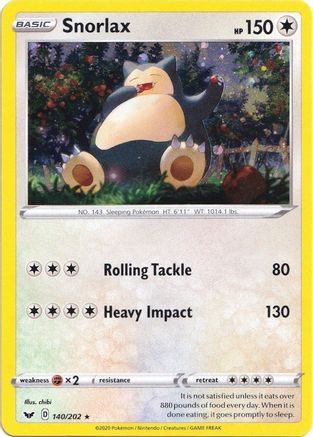 Snorlax (140/202) (Cosmos Holo) [Sword & Shield: Base Set] - Trinity Hobby