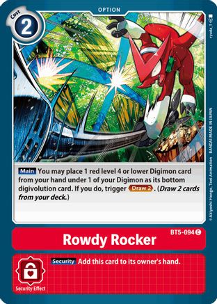 Rowdy Rocker [BT5-094] [Battle of Omni] - Trinity Hobby