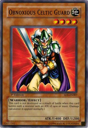 Obnoxious Celtic Guard [SD5-EN007] - Structure Deck: Warrior's Triumph 1st Edition - Common / Short Print - Trinity Hobby
