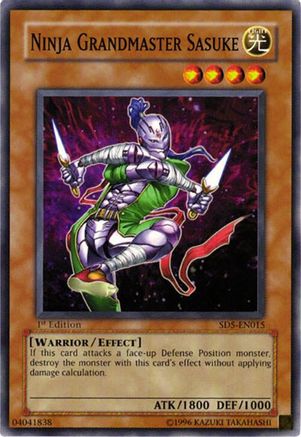 Ninja Grandmaster Sasuke [SD5-EN015] - Structure Deck: Warrior's Triumph 1st Edition - Common / Short Print - Trinity Hobby