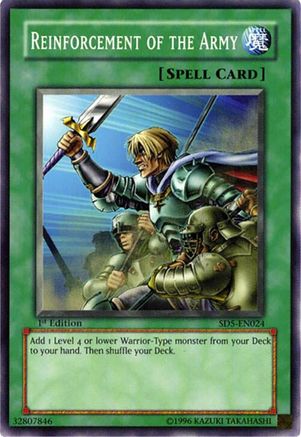 Reinforcement of the Army [SD5-EN024] - Structure Deck: Warrior's Triumph 1st Edition - Common / Short Print - Trinity Hobby