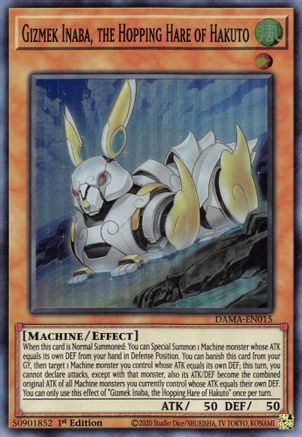 Gizmek Inaba, the Hopping Hare of Hakuto [DAMA-EN015] Super Rare - Trinity Hobby