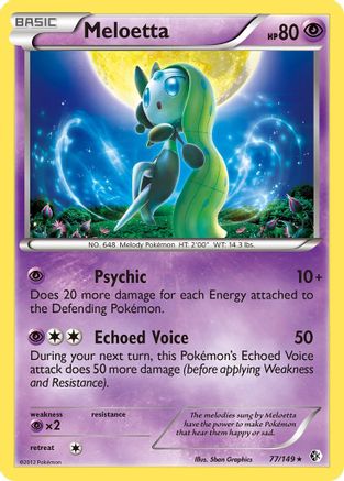 Meloetta (77/149) (Theme Deck Exclusive) [Black & White: Boundaries Crossed] - Trinity Hobby