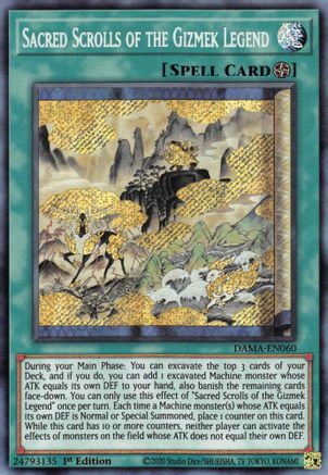 Sacred Scrolls of the Gizmek Legend [DAMA-EN060] Secret Rare - Trinity Hobby
