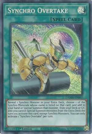 Synchro Overtake [DAMA-EN067] Secret Rare - Trinity Hobby