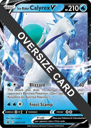 Ice Rider Calyrex V (SWSH130) (Jumbo Card) [Sword & Shield: Black Star Promos] - Trinity Hobby
