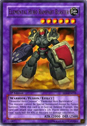 Elemental Hero Rampart Blaster [EEN-EN033] Ultra Rare - Trinity Hobby