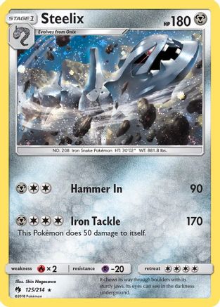 Steelix (125/214) (Cosmos Holo) [Sun & Moon: Lost Thunder] - Trinity Hobby