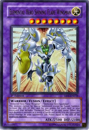 Elemental HERO Shining Flare Wingman [EEN-EN036] - Elemental Energy 1st Edition - Ultra Rare - Trinity Hobby