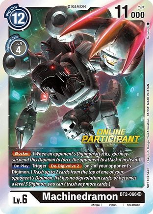 Machinedramon [BT2-066] (Online Participant) [Release Special Booster Ver.1.0 Promos] - Trinity Hobby