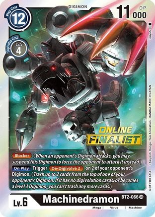 Machinedramon [BT2-066] (Online Finalist) [Release Special Booster Ver.1.0 Promos] - Trinity Hobby