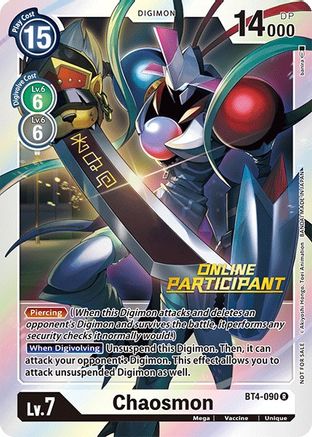 Chaosmon [BT4-090] (Online Participant) [Great Legend Promos] - Trinity Hobby