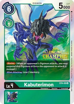 Kabuterimon [ST4-08] (Online Champion) [Starter Deck: Giga Green Promos] - Trinity Hobby