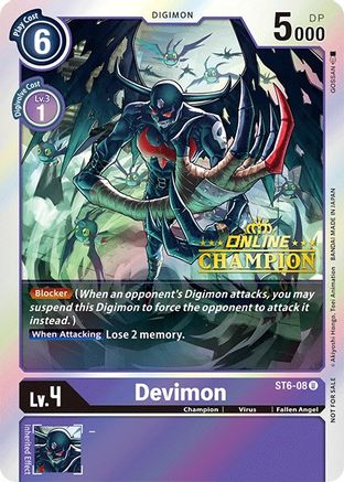 Devimon [ST6-08] (Online Champion) [Starter Deck: Venomous Violet Promos] - Trinity Hobby