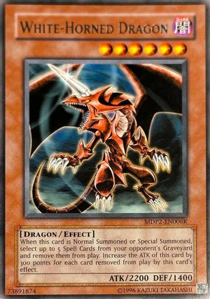 White-Horned Dragon (Redemption Replacement) [MDP2-EN006K] Rare - Trinity Hobby