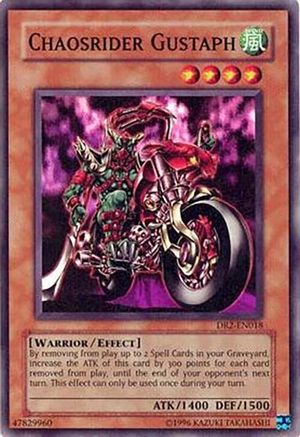 Chaosrider Gustaph [DR2-EN018] Super Rare - Trinity Hobby