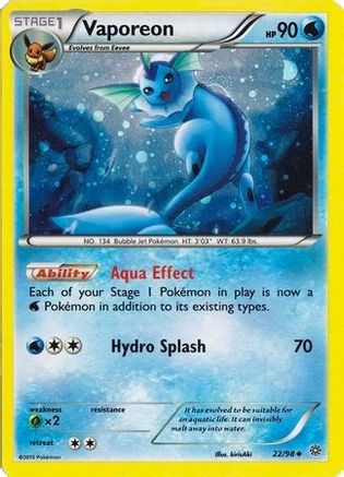 Vaporeon (Cosmos Holo) - (022/98) Holofoil [Miscellaneous Cards & Products]