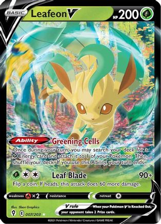 Leafeon V (007/203) [Sword & Shield: Evolving Skies] - Trinity Hobby