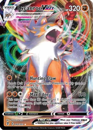 Lycanroc VMAX (092/203) [Sword & Shield: Evolving Skies] - Trinity Hobby