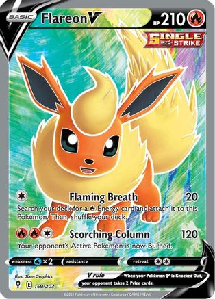 Flareon V (169/203) [Sword & Shield: Evolving Skies] - Trinity Hobby