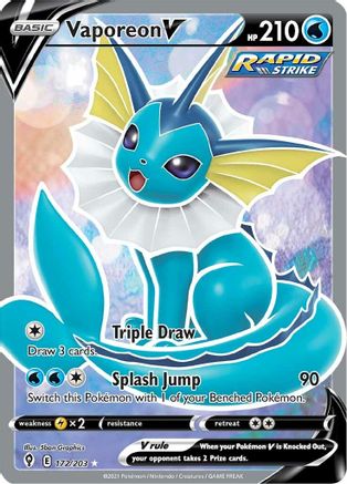 Vaporeon V (172/203) [Sword & Shield: Evolving Skies] - Trinity Hobby