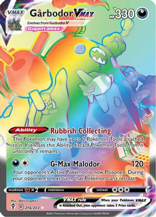 Garbodor VMAX (216/203) [Sword & Shield: Evolving Skies] - Trinity Hobby