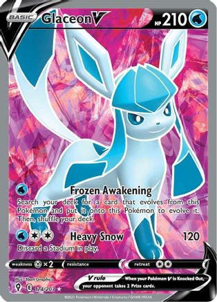Glaceon V (174/203) [Sword & Shield: Evolving Skies] - Trinity Hobby