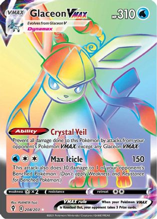 Glaceon VMAX (208/203) [Sword & Shield: Evolving Skies] - Trinity Hobby