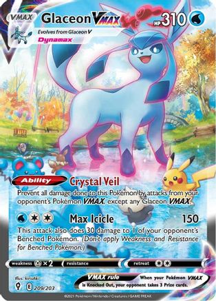 Glaceon VMAX (209/203) [Sword & Shield: Evolving Skies] - Trinity Hobby