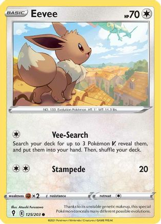 Eevee (125/203) [Sword & Shield: Evolving Skies] - Trinity Hobby