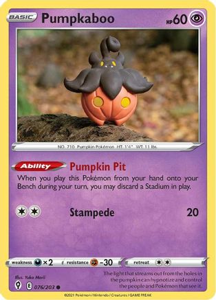 Pumpkaboo (076/203) [Sword & Shield: Evolving Skies] - Trinity Hobby