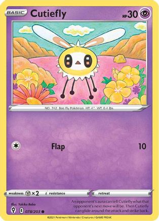 Cutiefly (078/203) [Sword & Shield: Evolving Skies] - Trinity Hobby