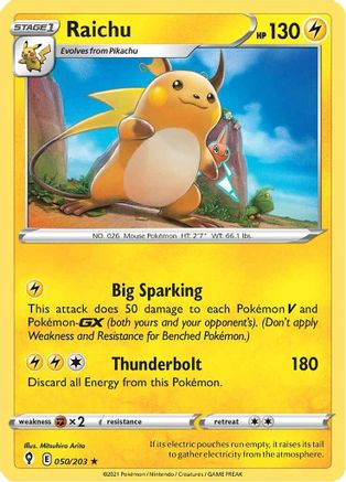 Raichu (050/203) [Sword & Shield: Evolving Skies] - Trinity Hobby