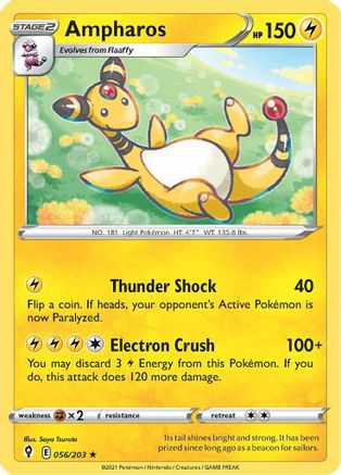 Ampharos (056/203) [Sword & Shield: Evolving Skies] - Trinity Hobby
