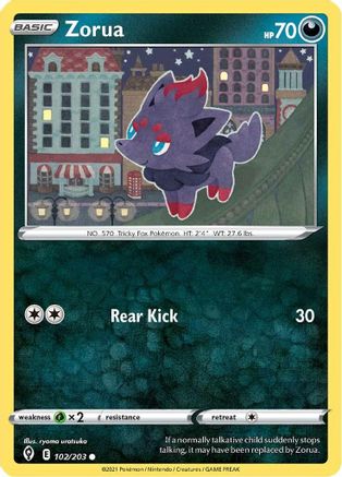 Zorua (102/203) [Sword & Shield: Evolving Skies] - Trinity Hobby
