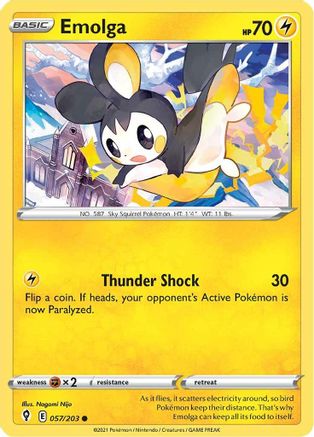 Emolga (057/203) [Sword & Shield: Evolving Skies] - Trinity Hobby