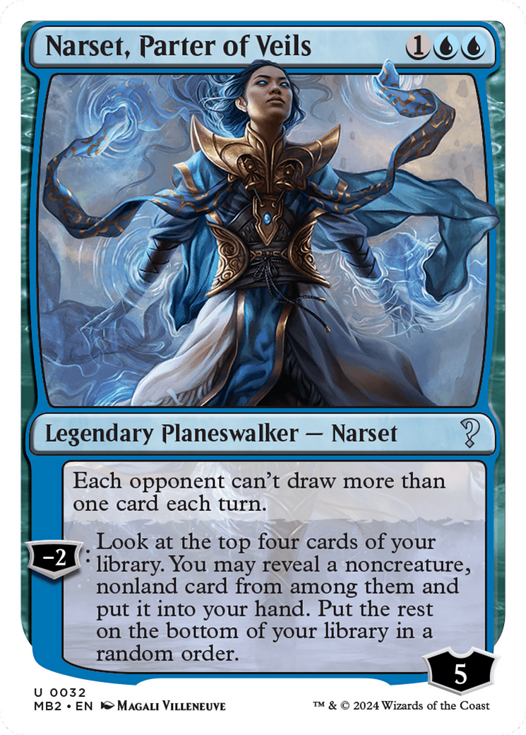 Narset, Parter of Veils (White Border) [Mystery Booster 2] - Trinity Hobby