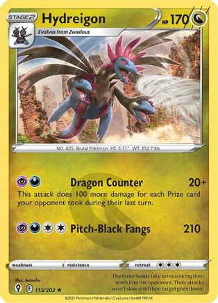 Hydreigon (115/203) [Sword & Shield: Evolving Skies] - Trinity Hobby