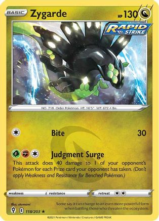 Zygarde (118/203) [Sword & Shield: Evolving Skies] - Trinity Hobby