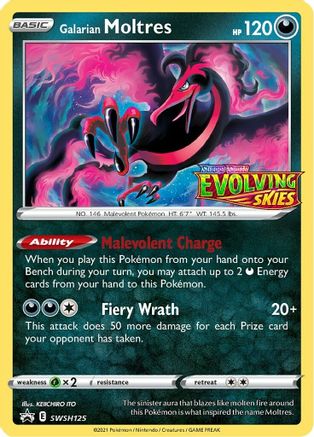 Galarian Moltres (SWSH125) (Prerelease Promo) [Sword & Shield: Black Star Promos] - Trinity Hobby