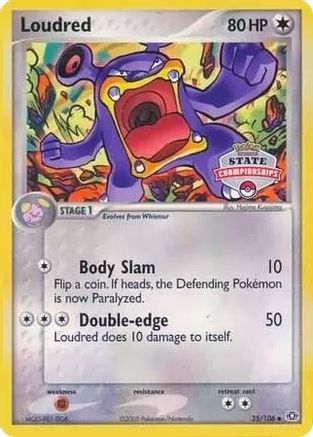 Loudred (35/106) (State Championships) [EX: Emerald] - Trinity Hobby