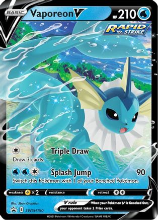 Vaporeon V (SWSH150) [Sword & Shield: Black Star Promos] - Trinity Hobby